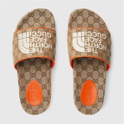 the north face and gucci slides|north face Gucci collection prices.